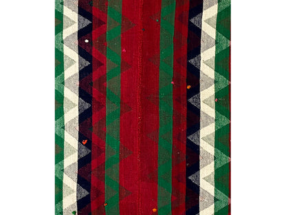 Esszimmer Jajim Teppich handgewebt in Multicolor mit traditionellen Mustern