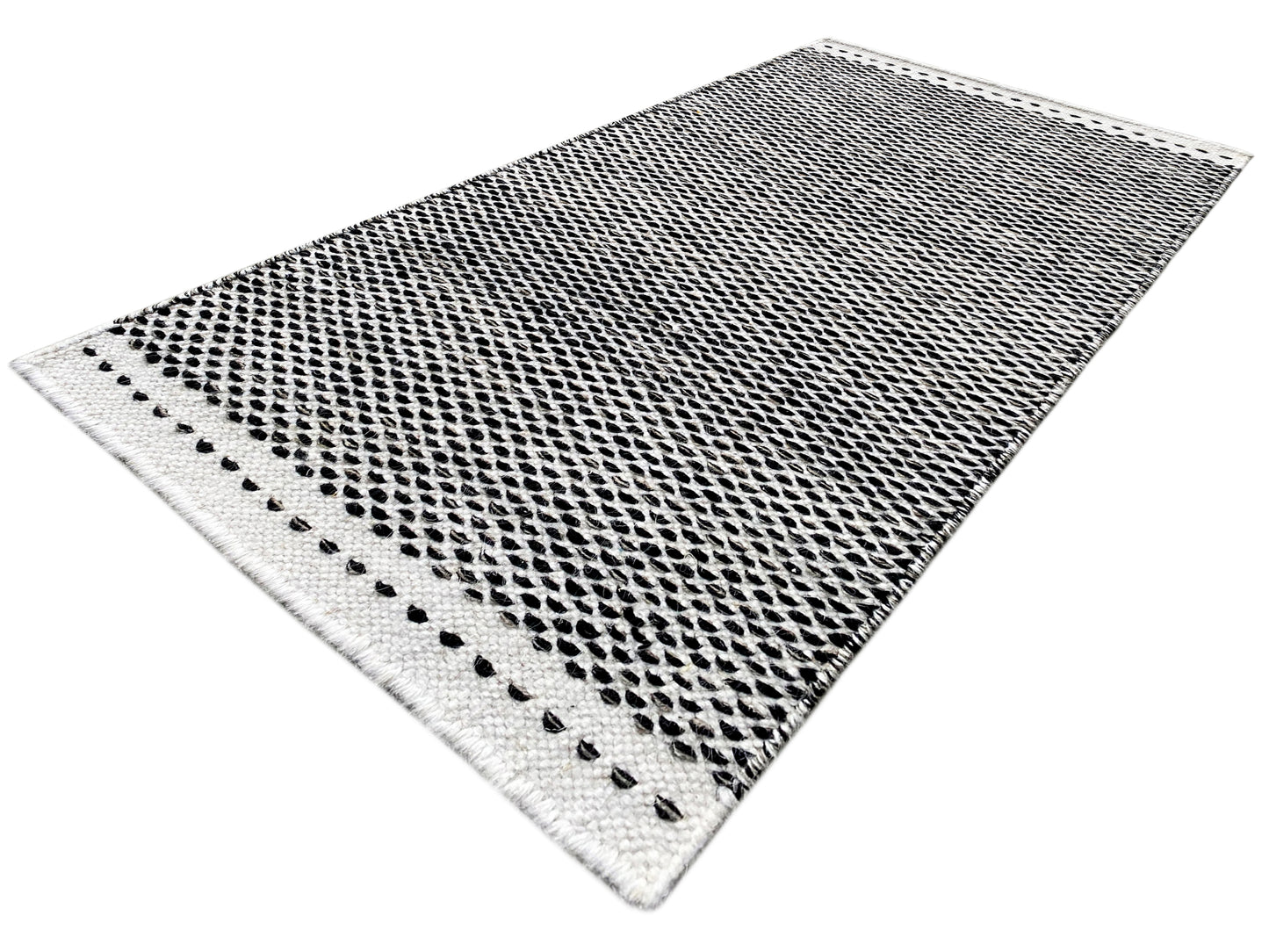 Alfombra Kelim negra - 60x90 cm