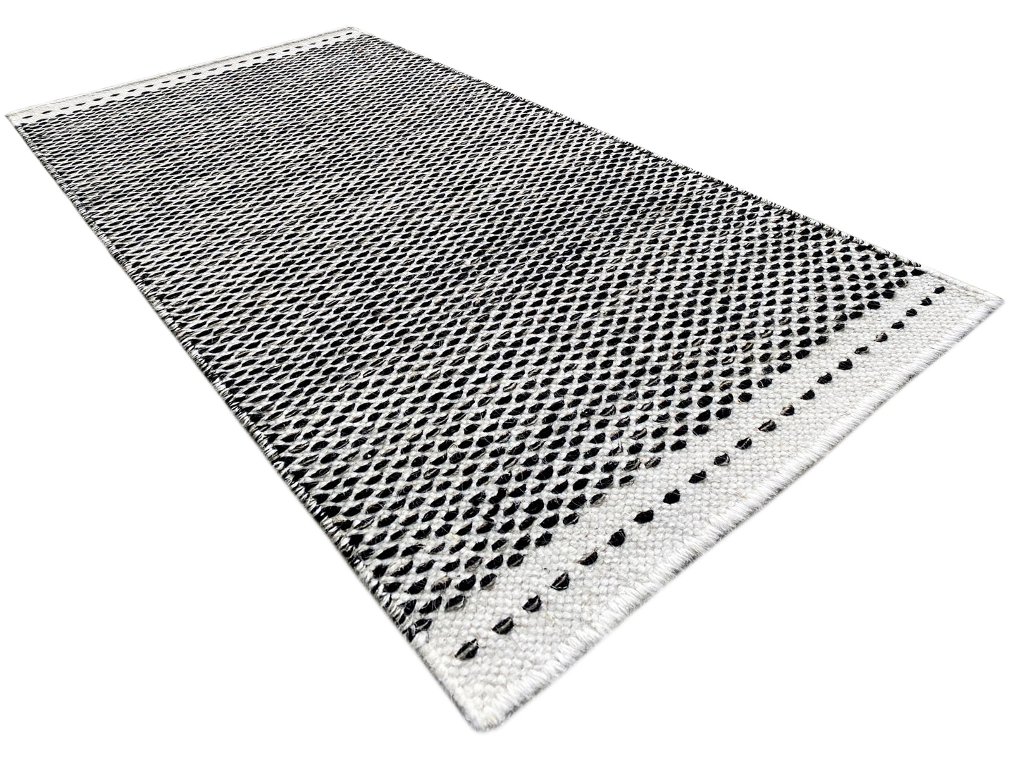 Alfombra Kelim negra - 60x90 cm