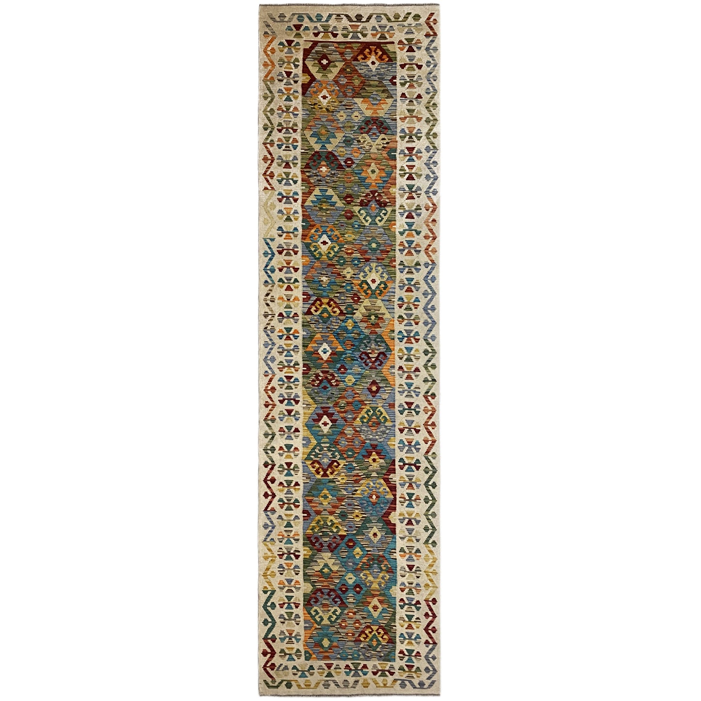 Kelim corredor afgano 386x87cm
