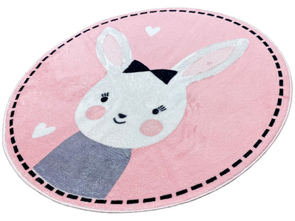 Alfombra infantil redonda Conejo, 100 cm