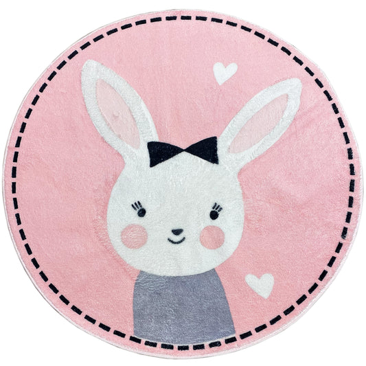 Alfombra infantil redonda Conejo, 100 cm