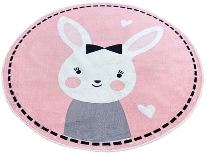 Alfombra infantil redonda Conejo, 120 cm