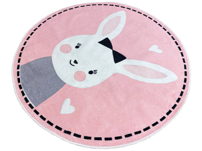 Alfombra infantil redonda Conejo, 120 cm