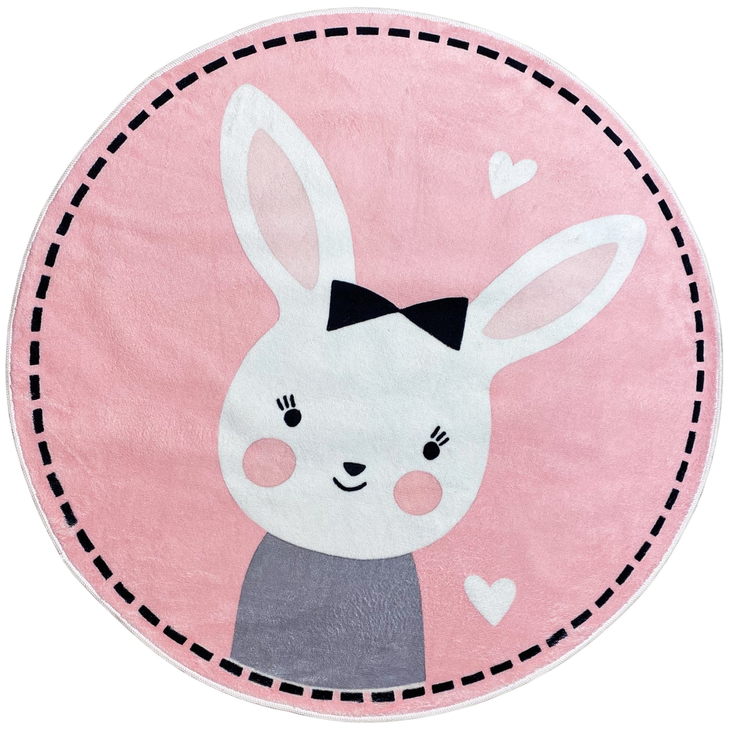 Alfombra infantil redonda Conejo, 120 cm