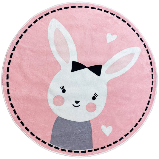 Alfombra infantil redonda Conejo, 120 cm