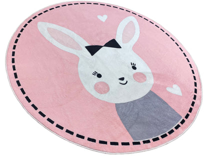 Alfombra infantil redonda Conejo, 160 cm