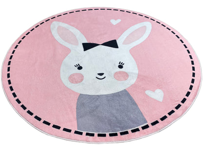 Alfombra infantil redonda Conejo, 160 cm