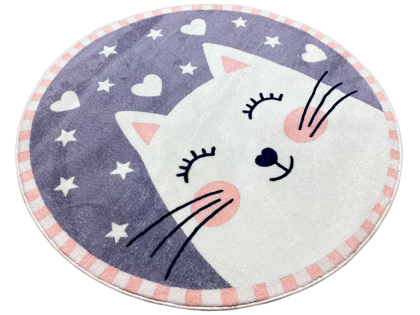 Alfombra infantil redonda Gato, 100 cm