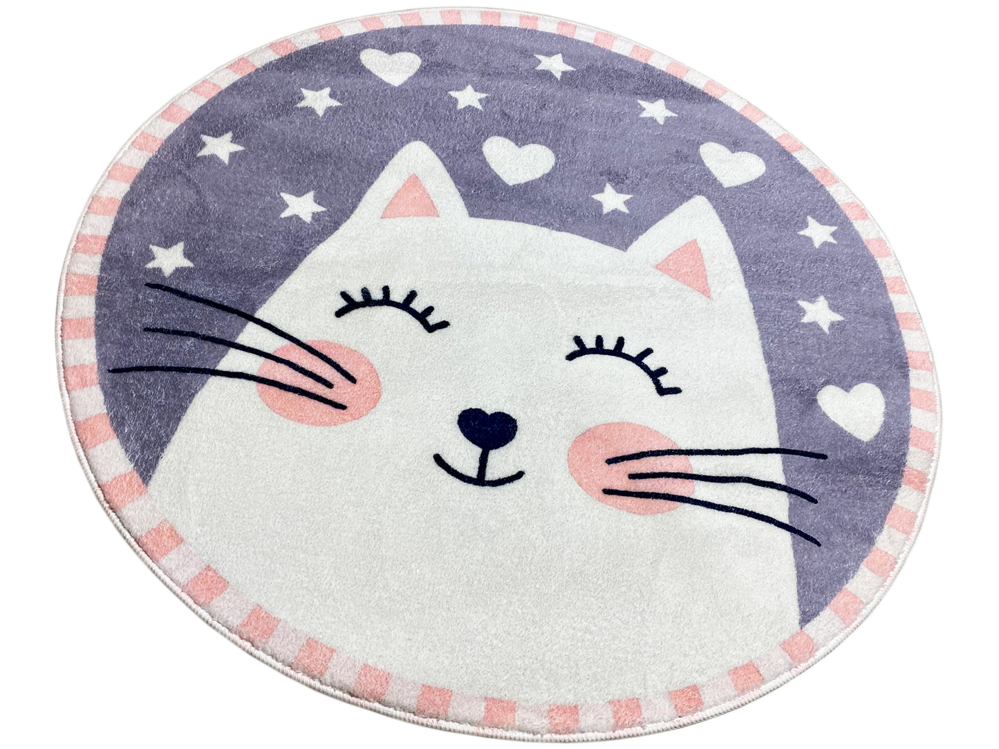 Alfombra infantil redonda Gato, 100 cm