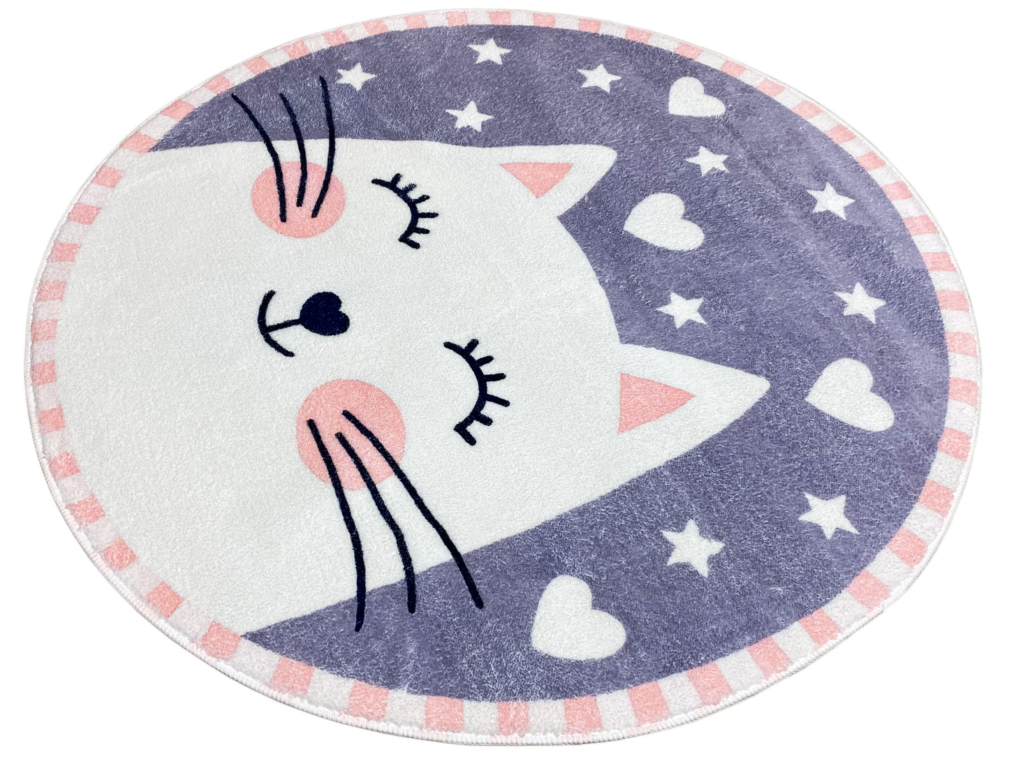 Alfombra infantil redonda Gato, 100 cm