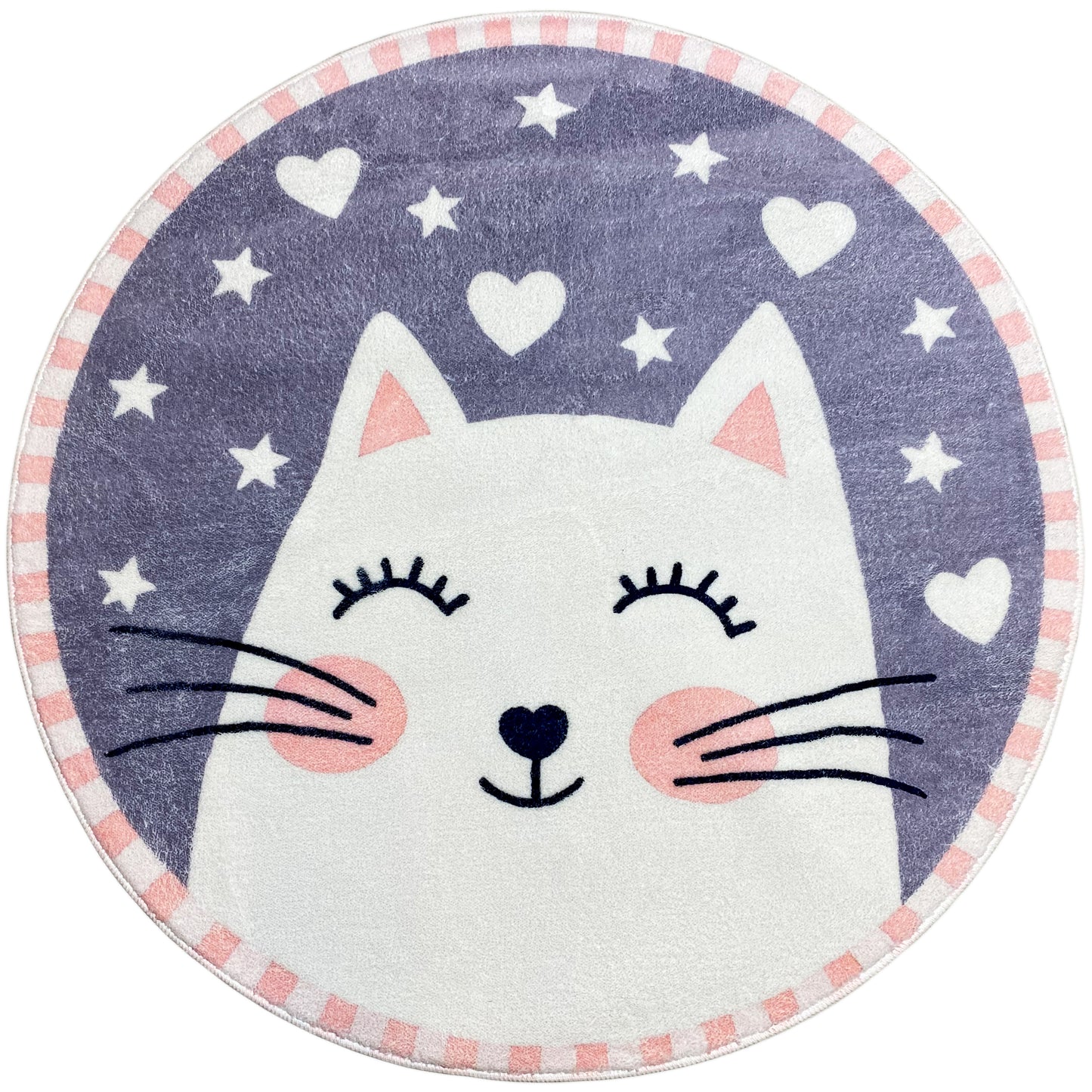 Alfombra infantil redonda Gato, 100 cm