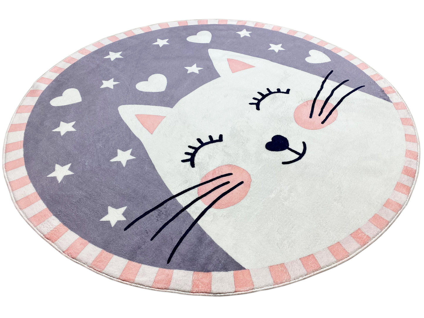 Alfombra infantil redonda Gato, 160 cm