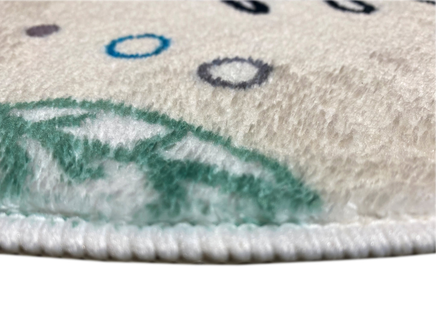 Alfombra infantil redonda Gato, blanco, 100 cm