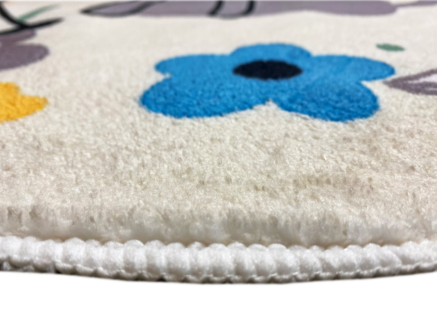 Alfombra infantil redonda Gato, blanco, 160 cm