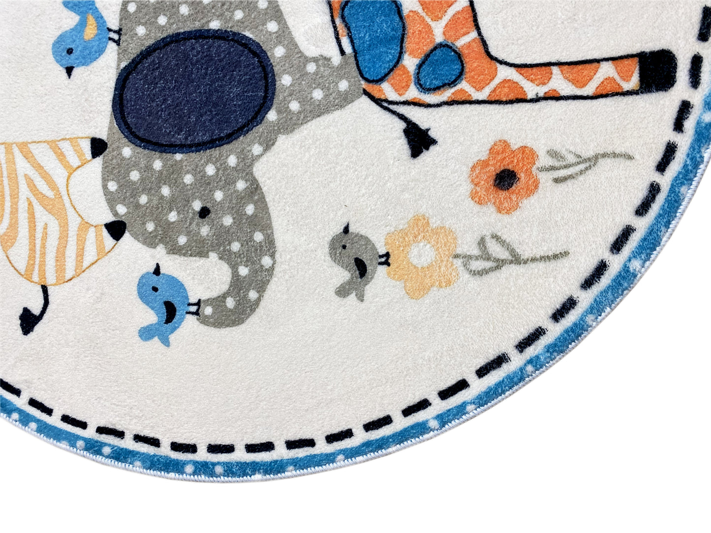 Alfombra infantil redonda Animales, 100 cm