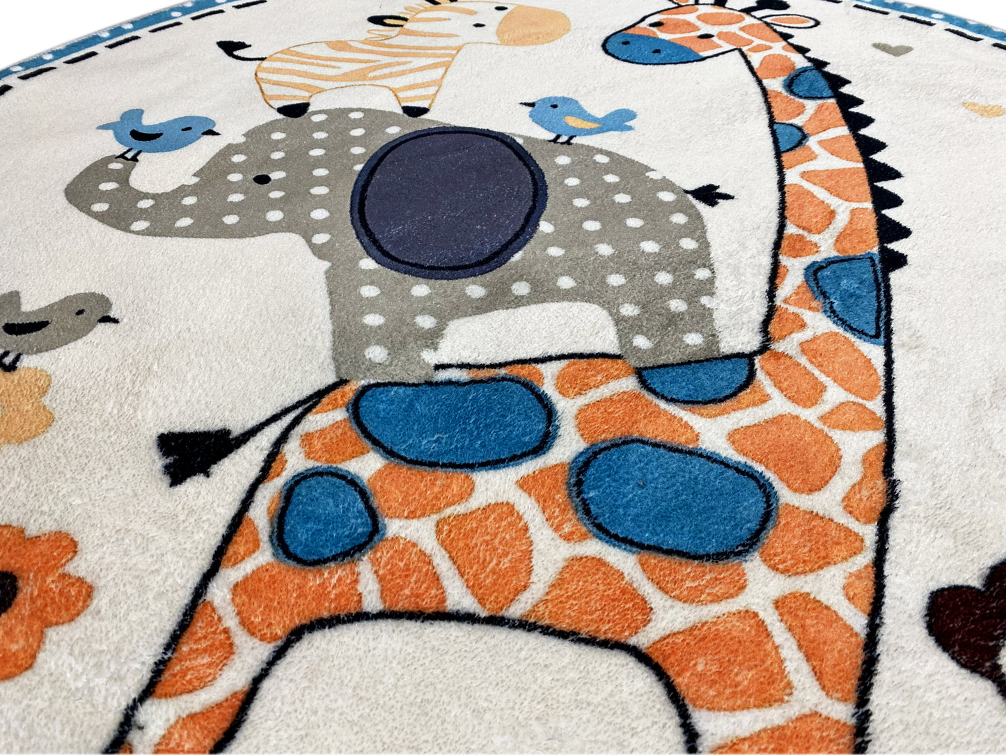 Alfombra infantil redonda Animales, 160 cm