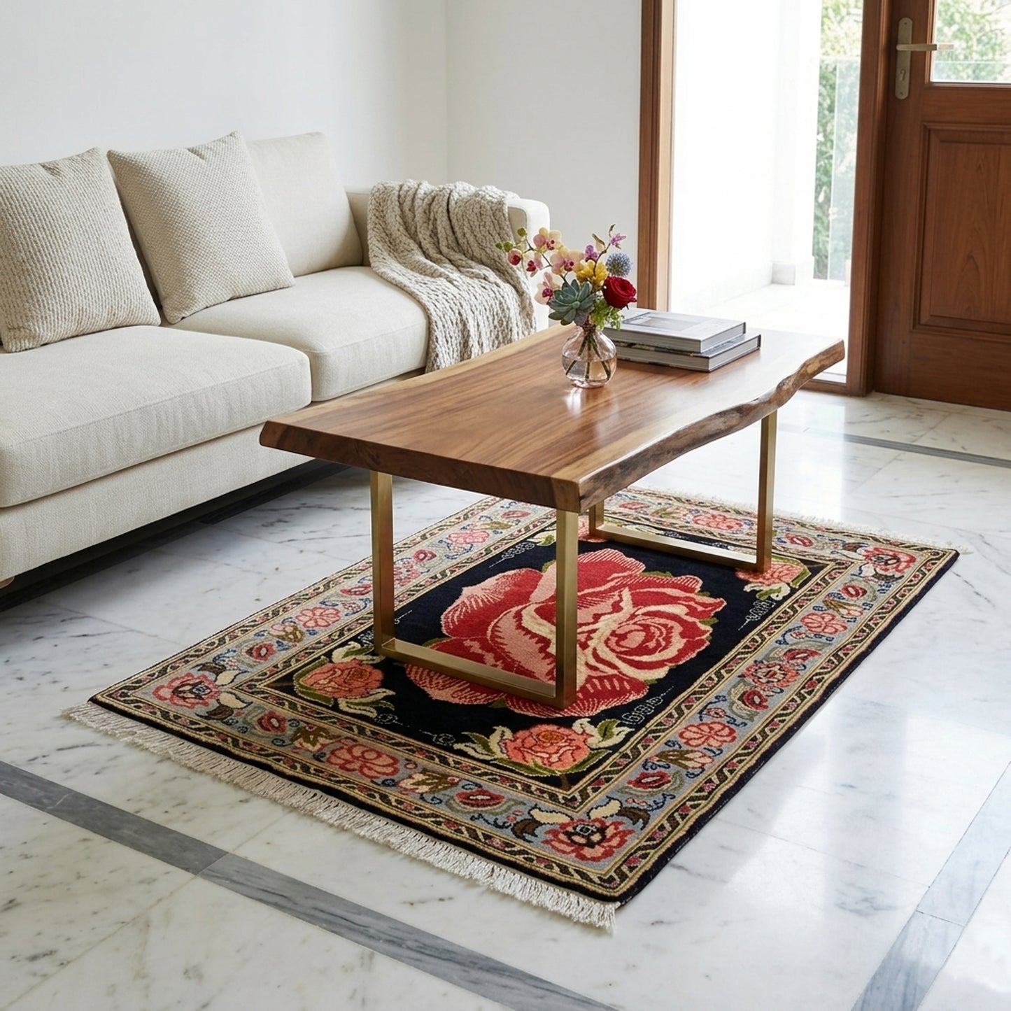 Alfombra Poshti Hamedan - 59x83 cm