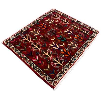 Alfombra Poshti, roja - 69x58 cm