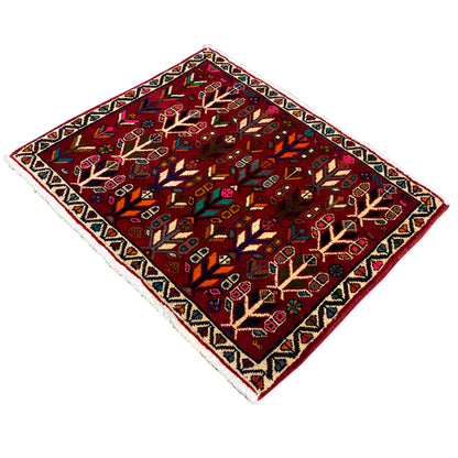 Alfombra Poshti, roja - 69x58 cm