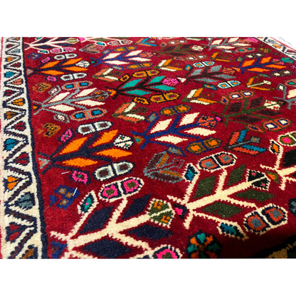 Alfombra Poshti, roja - 69x58 cm