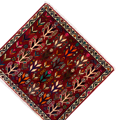 Alfombra Poshti, roja - 69x58 cm