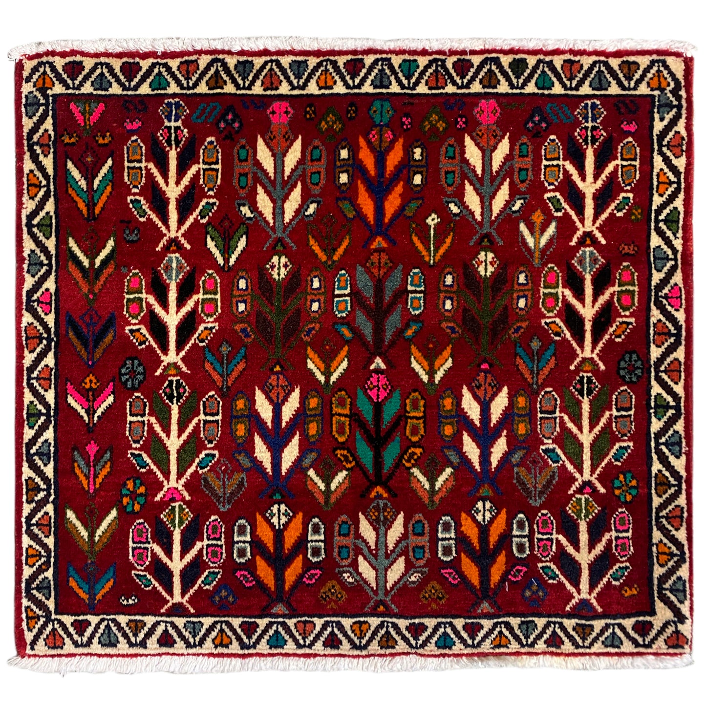 Alfombra Poshti, roja - 69x58 cm