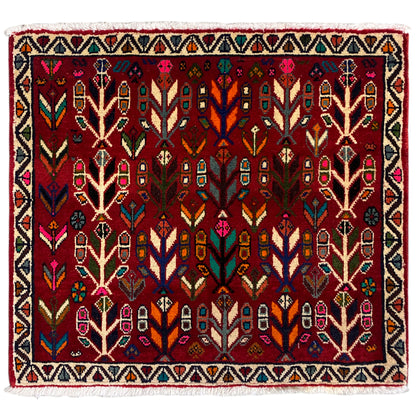 Alfombra Poshti, roja - 69x58 cm