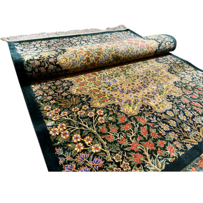 Alfombra de seda Ghom - 900846 (123x79 cm)
