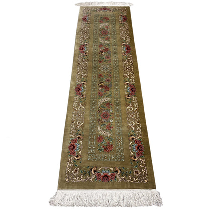 Alfombra de seda Ghom - 904736 (195x53 cm)
