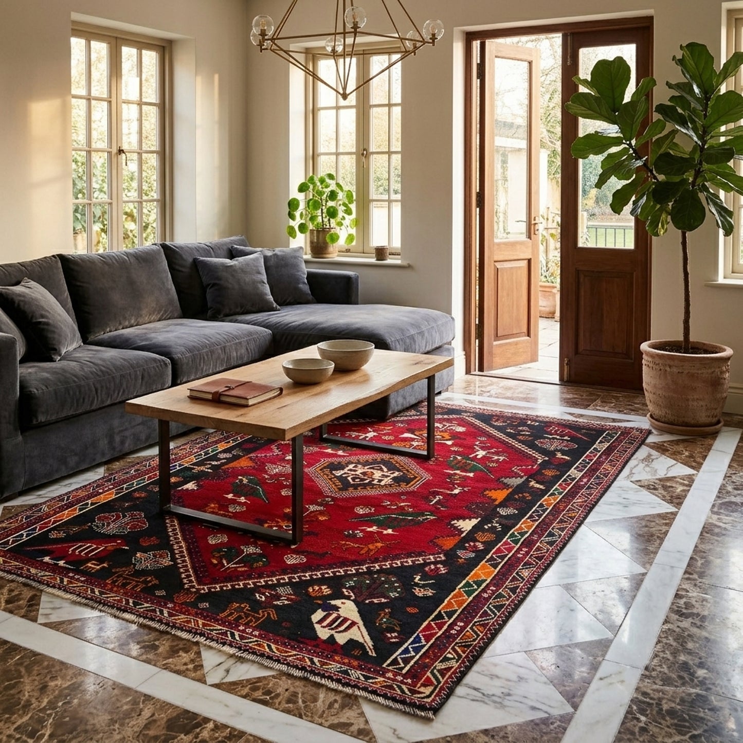 Alfombra Shiraz qashqai - 269x189 cm