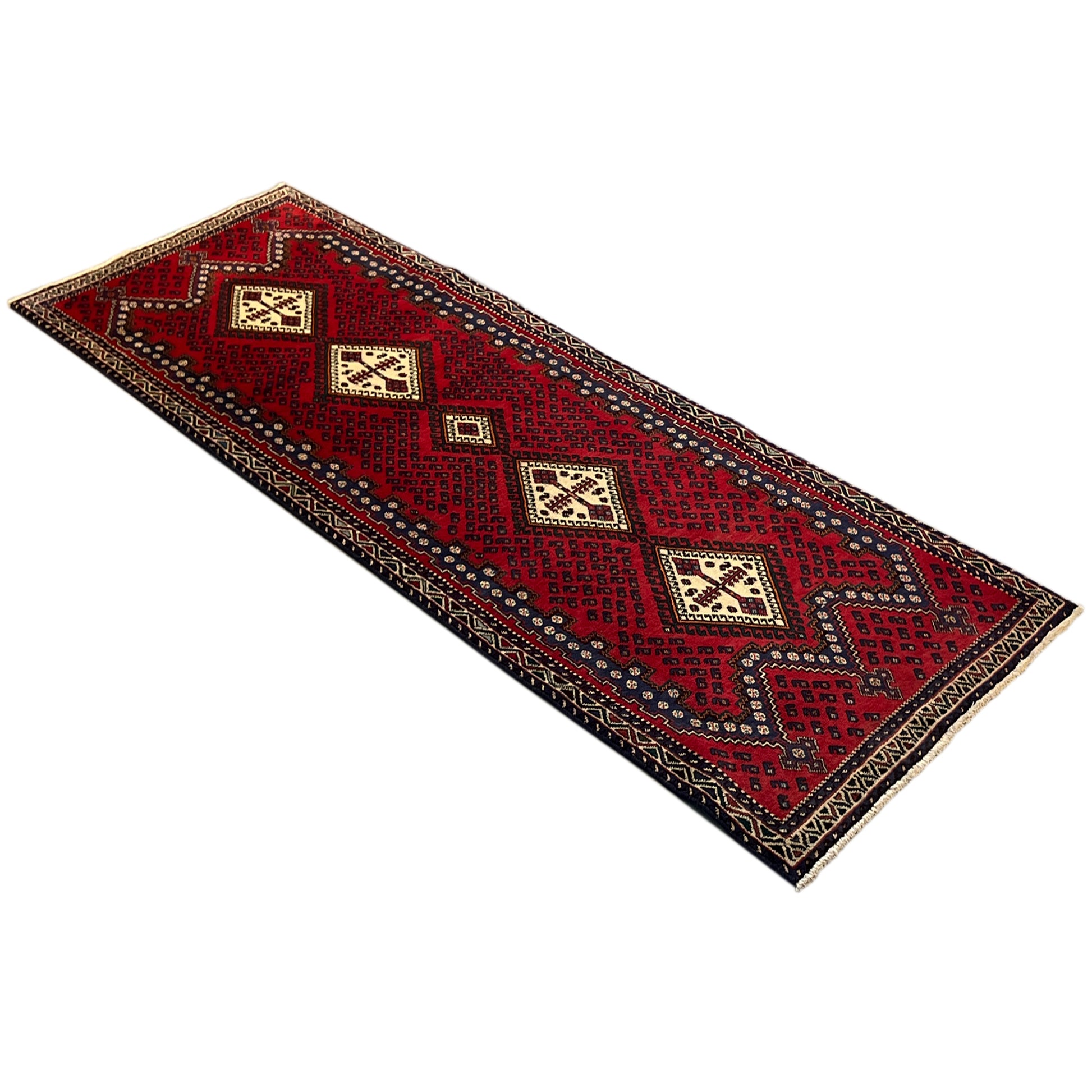  Roter Sirjan Läufer Teppich 282x89cm - Premium Sirjan Teppiche from German Carpet Shop - Just €0! Shop now at German Carpet Shop