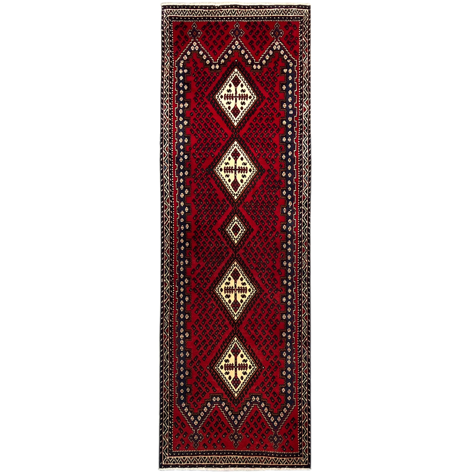  Roter Sirjan Läufer Teppich 282x89cm - Premium Sirjan Teppiche from German Carpet Shop - Just €0! Shop now at German Carpet Shop