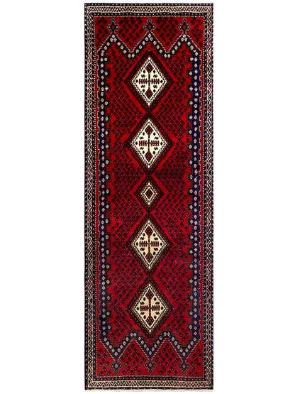 Alfombra corredor Sirjan roja 280x89cm