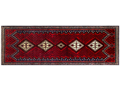 Alfombra corredor Sirjan roja 280x89cm