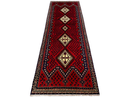 Alfombra corredor Sirjan roja 280x89cm