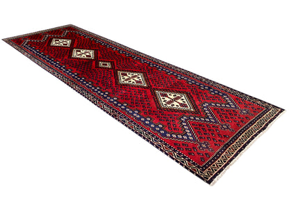 Alfombra corredor Sirjan roja 280x89cm