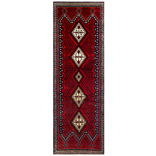 Alfombra corredor Sirjan roja 280x89cm