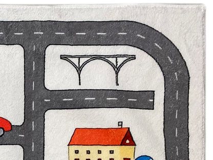 Alfombra infantil "Calle", beige, 90 × 160 cm