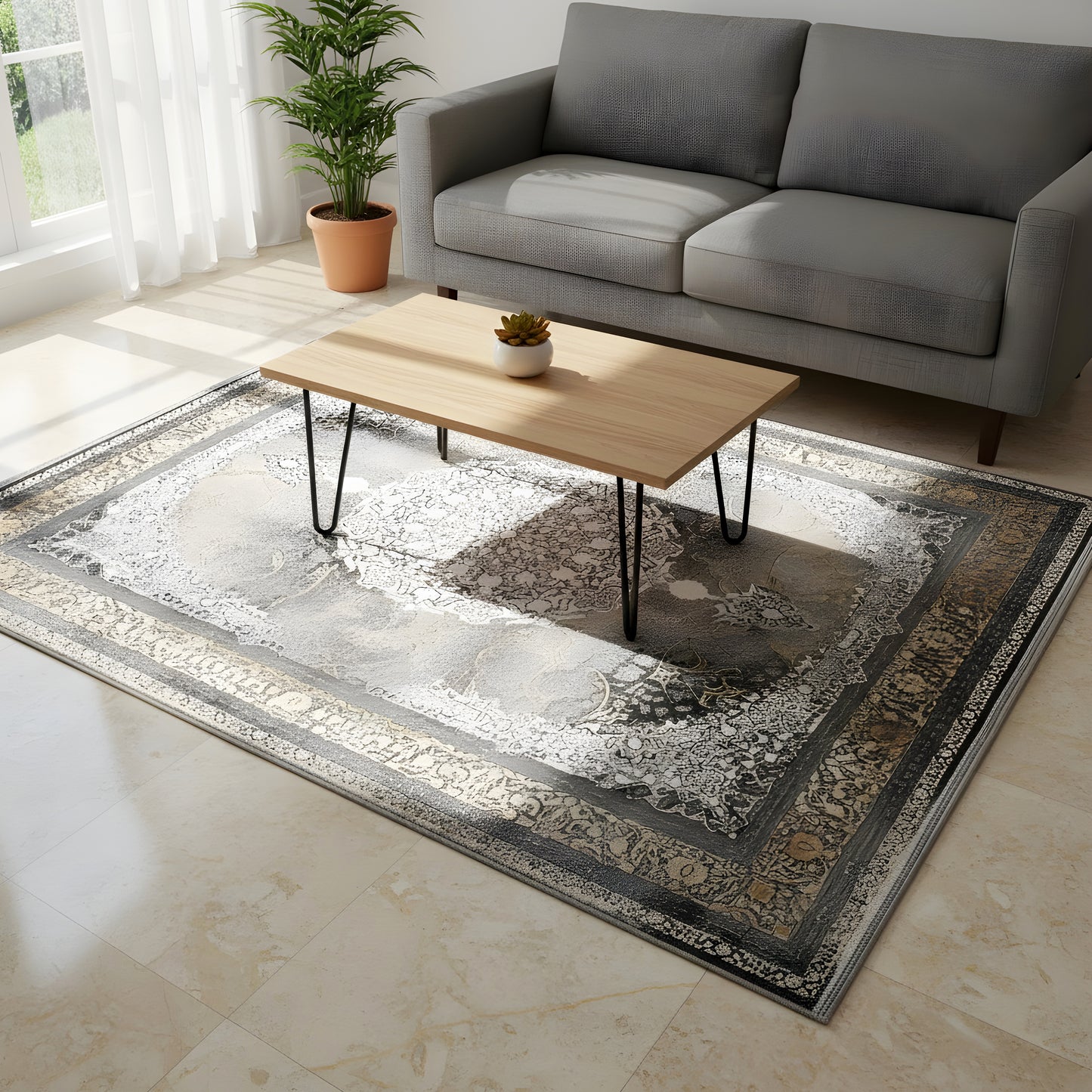 Clásico marrón ahumado 170x240cm