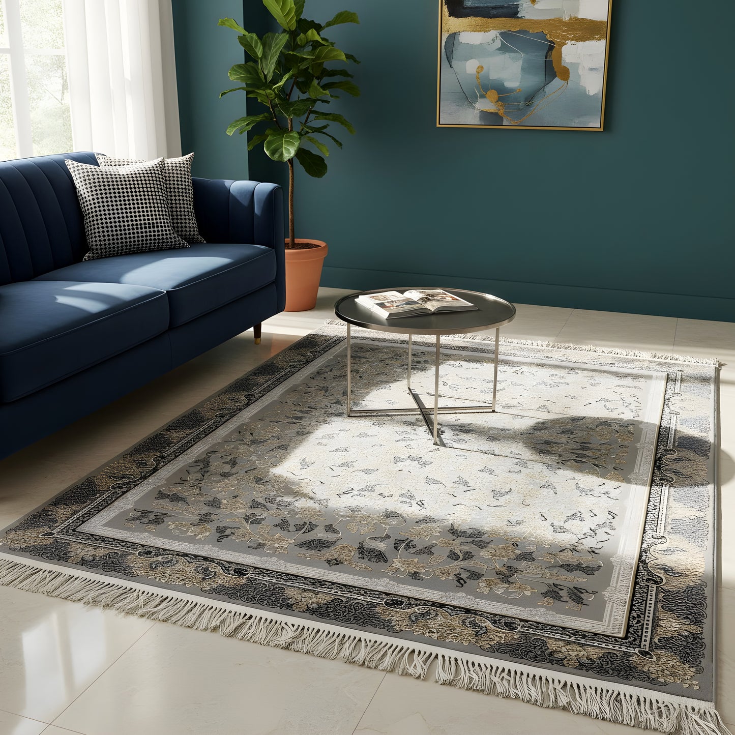 Alfombra Rom Floral Medallón 160x230