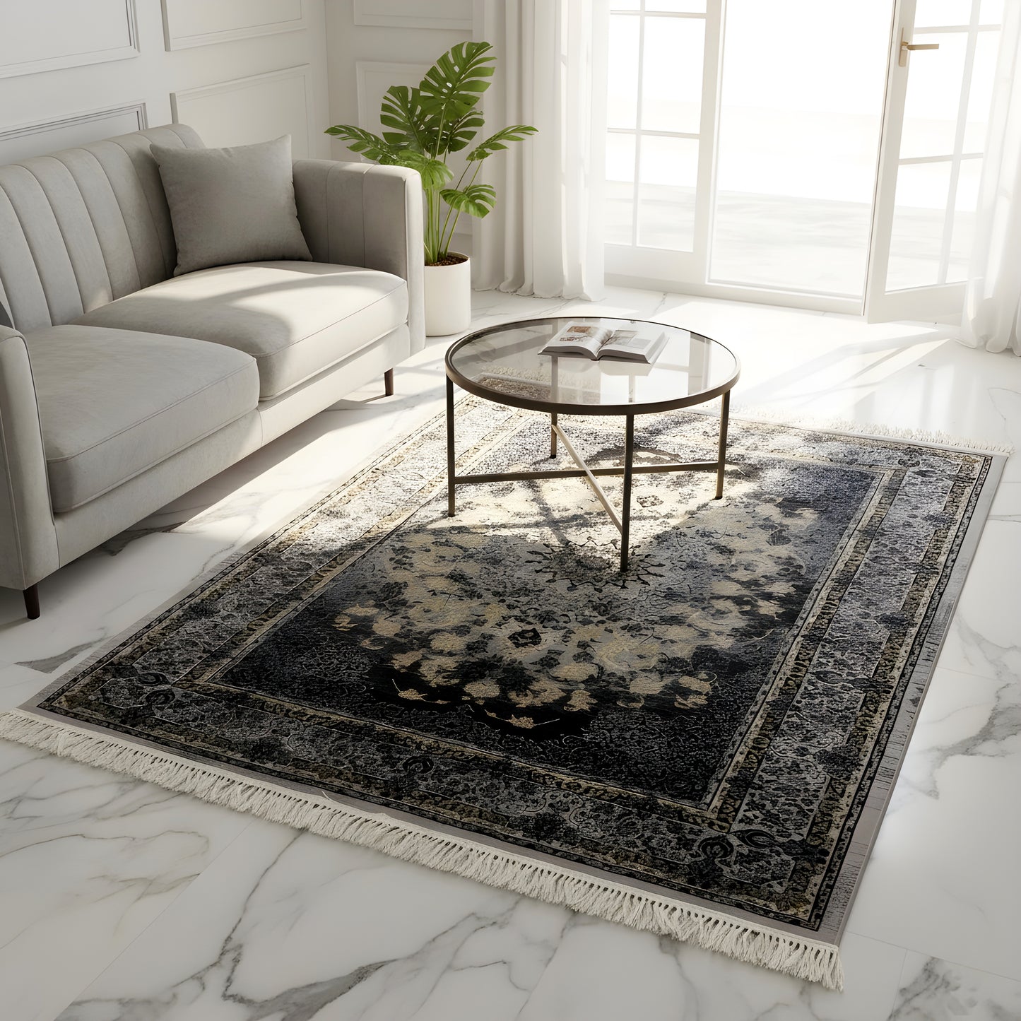 Alfombra medallón Manchester 160x230