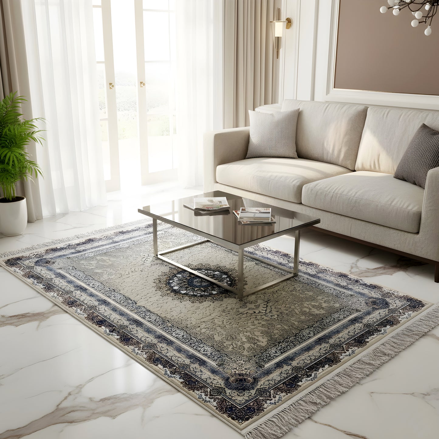 Alfombra medallón Stuttgart 160x230