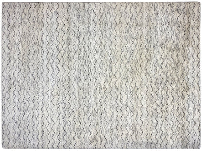 Naturwollteppich im Berber Stil mit sanften Wellenmotiven