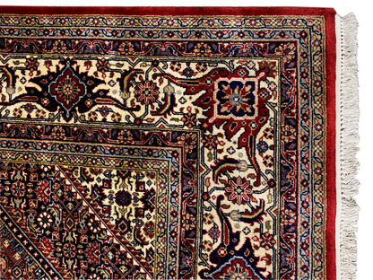 Persischer Stil Bidjar Teppich mit zentralem Medaillon in Rot
