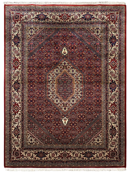 Handgeknüpfter Bidjar Teppich aus Wolle in Rot 238x173 cm