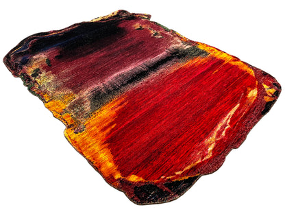 Luxuriöser Designerteppich mit künstlerischem Farbverlauf