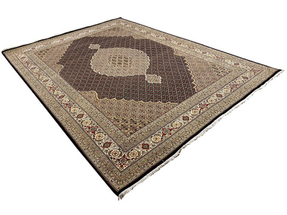 Hochwertiger Indo Tabriz Wollseide Teppich handgeknüpft