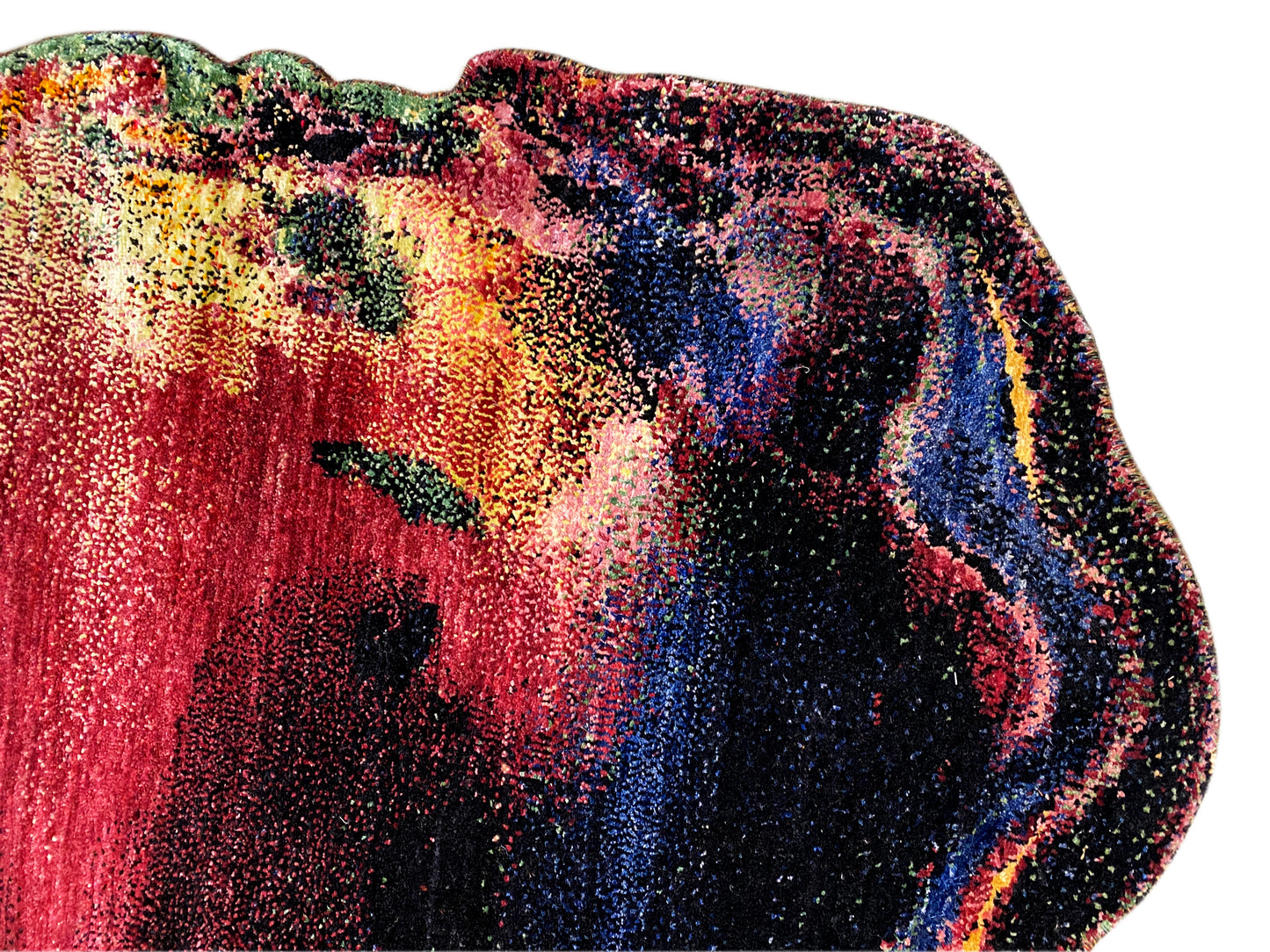 Eleganter Designer Teppich in warmen Rottönen