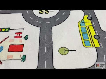 Alfombra infantil «Carretera», gris, 160x230 cm